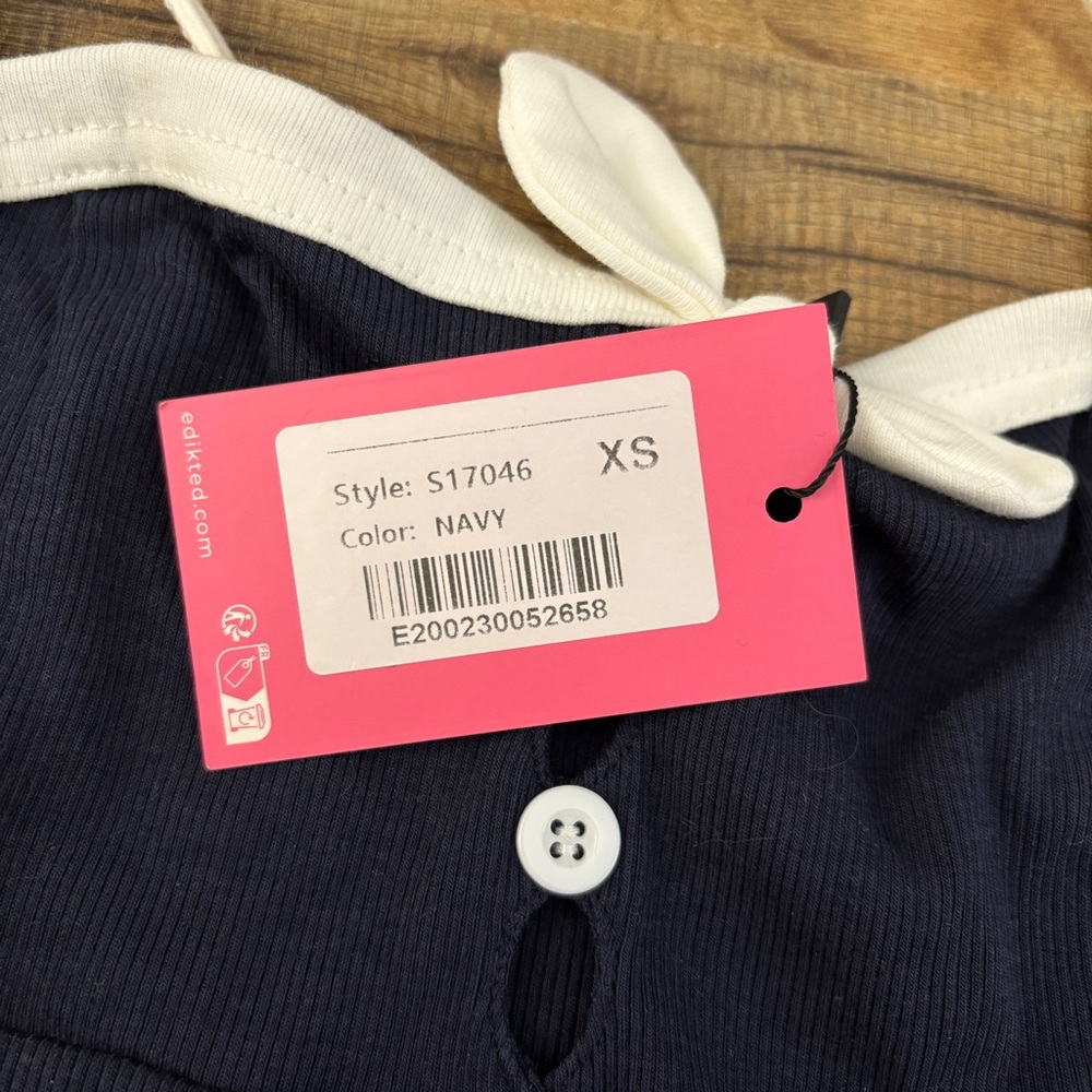 Edikted Baxter Button Front Ribbed Tank Top NWT - Picture 5 of 9